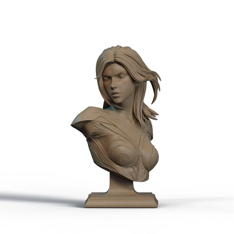 Kai'Sa League of Legends 3D bust with sculpted armor