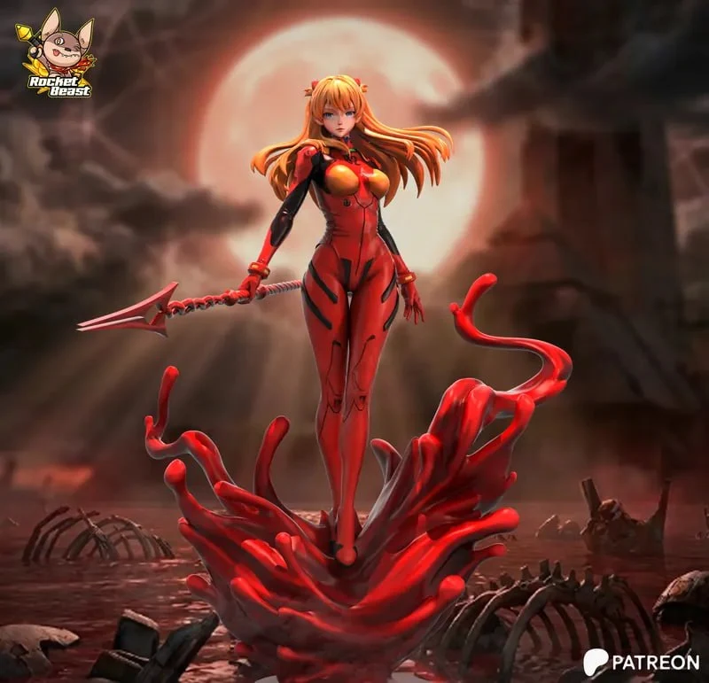 Asuka Langley Neon Genesis Evangelion STL Model