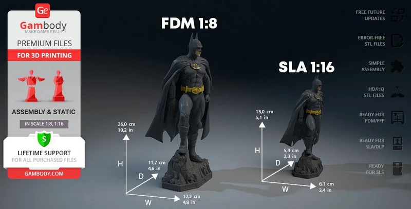 Batman 1989 Statue STL | Free 3D Print Model