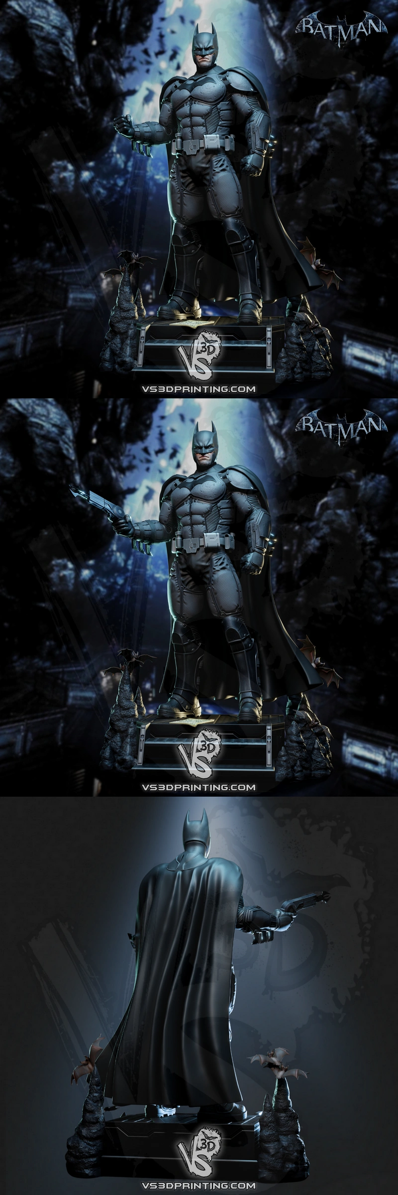 Batman Arkham Origins 3D Printable Statue STL