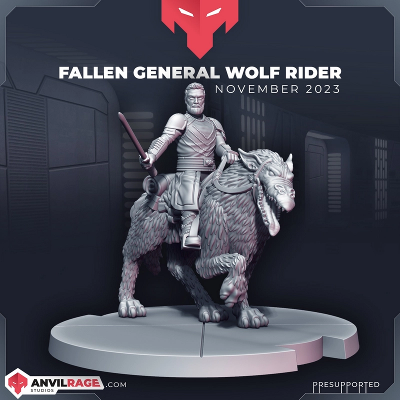 Baylan Skoll riding the shaggy wolf-like creature Howler