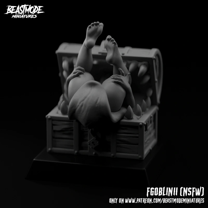 Feral Goblin in Crate Fantasy 3D Model Download