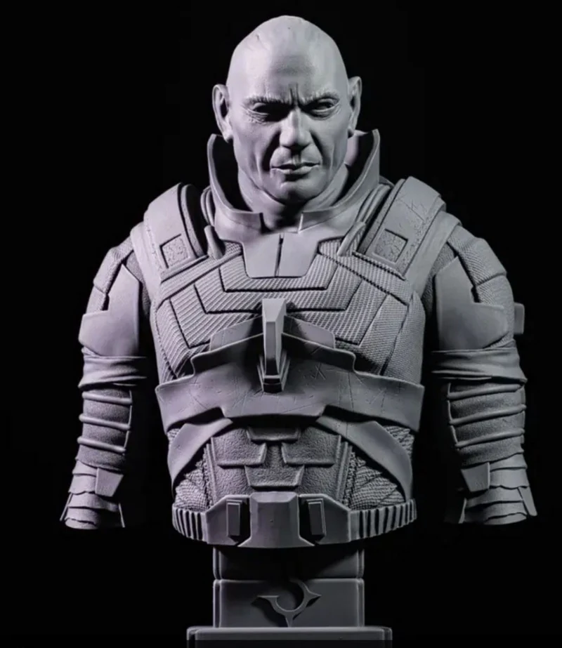 Glossu Rabban Dune character bust wearing detailed Harkonnen-style armor