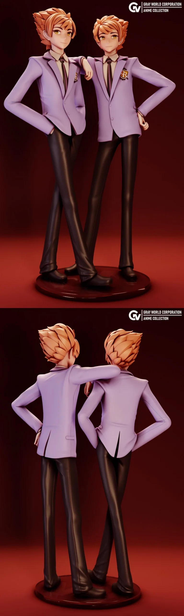 Hikaru and Kaoru Ouran High School 3D Figure