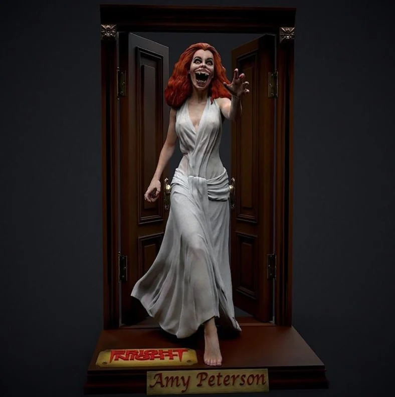 Amy Peterson Fright Night 3D model in a flowing white dress
