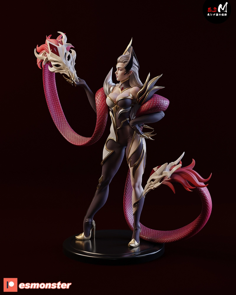 Coven Evelynn League of Legends figurine with serpentine appendages