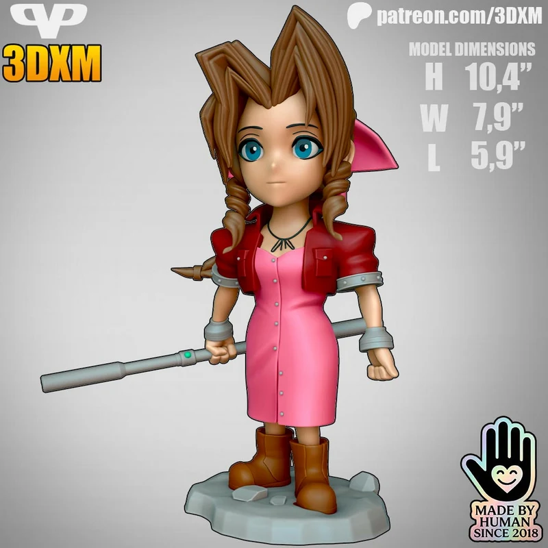 Aerith Gainsborough Final Fantasy VII 3D Model