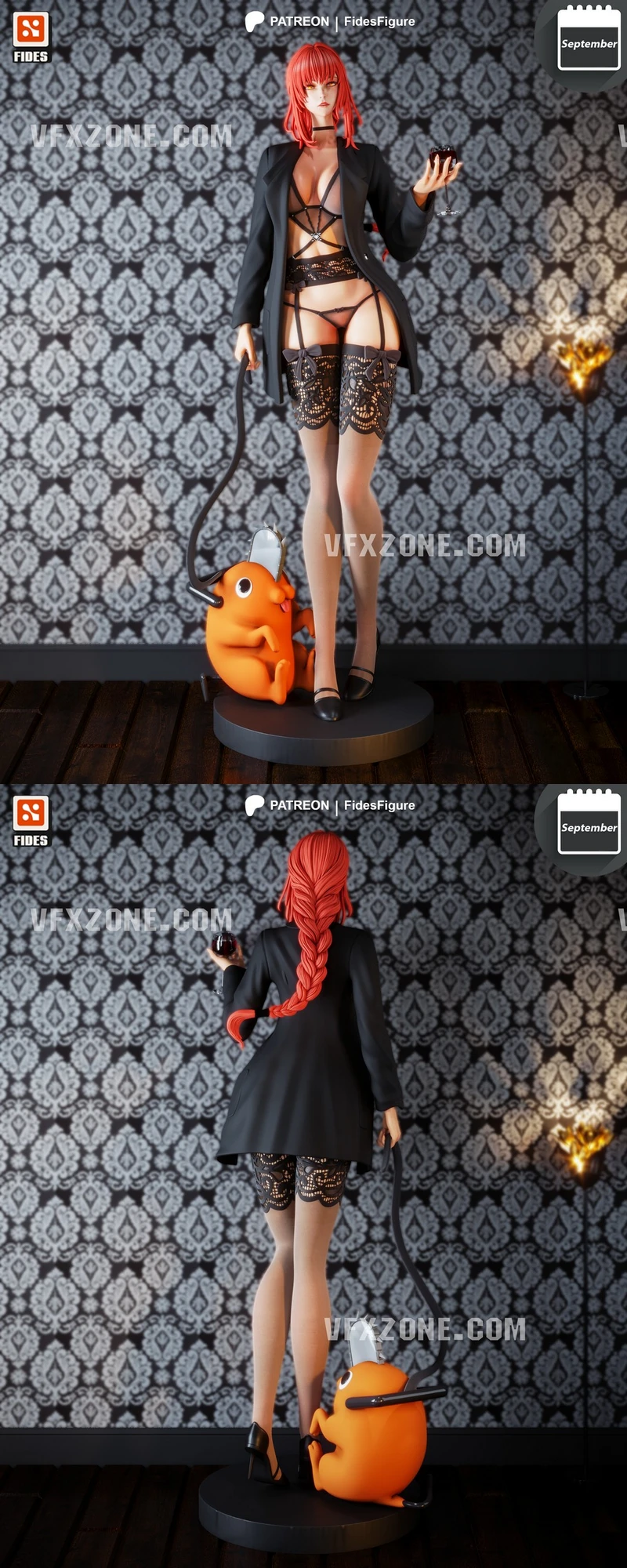 Makima Chainsaw Man 3D Printable Character Statue