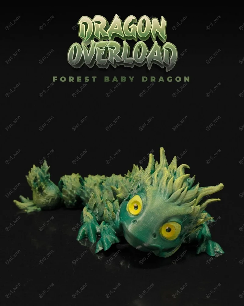 Forest Baby Dragon STL | Free Fantasy 3D Model