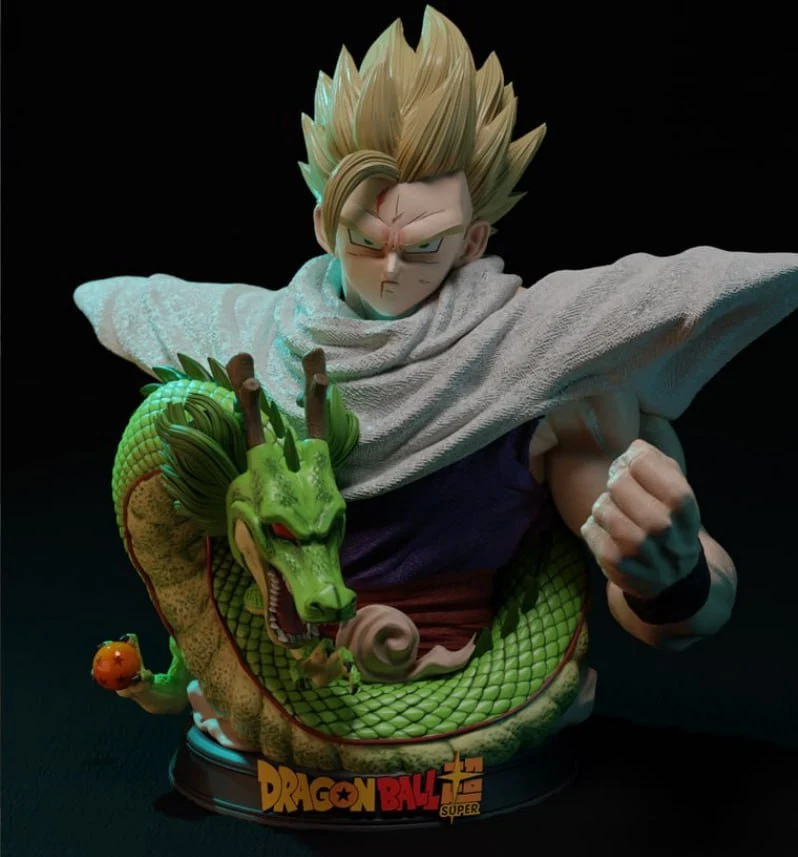 Gohan Dragon Ball Super Shenron Bust STL Model