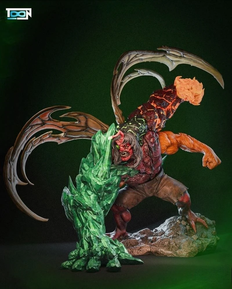 Kevin 11 Ben 10 monster statue with crystal arm and sweeping claws