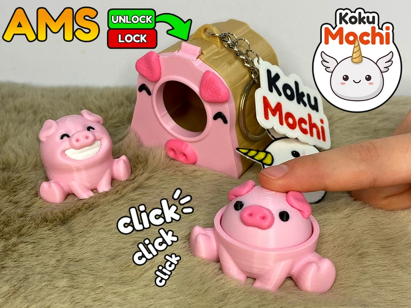 Koku Mochi Pig House — Original Character STL
