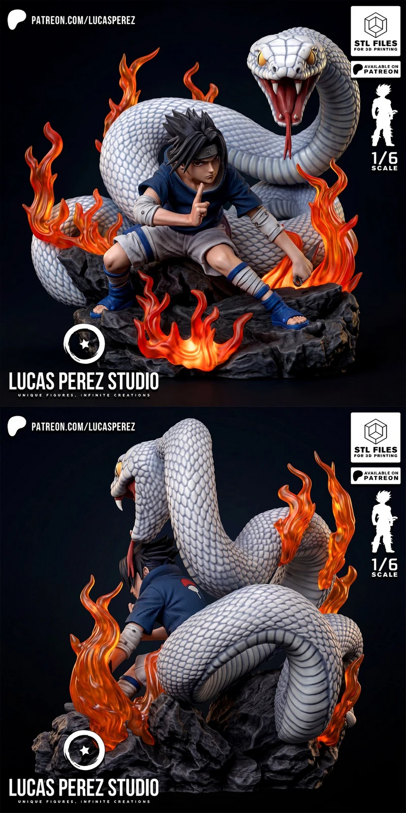 Sasuke Uchiha Naruto Serpent Statue