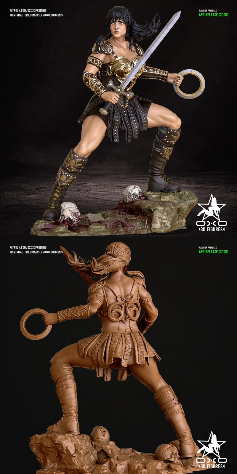 Warrior Princess Original Character STL Model