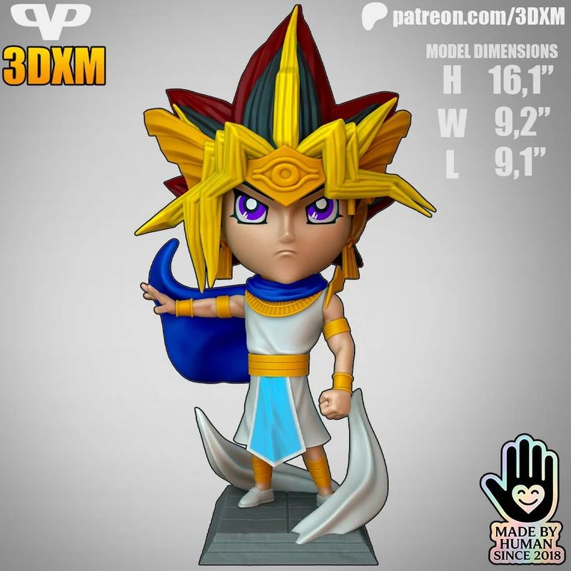Pharaoh Atem Yu-Gi-Oh! Free Downloadable 3D Model