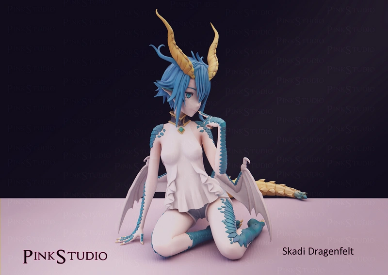 Skadi Dragenfelt dragon girl figure with horns, wings, and a tail