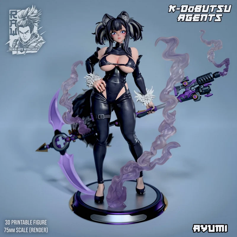 Skunkgirl Chloe Original Character STL 3D Model