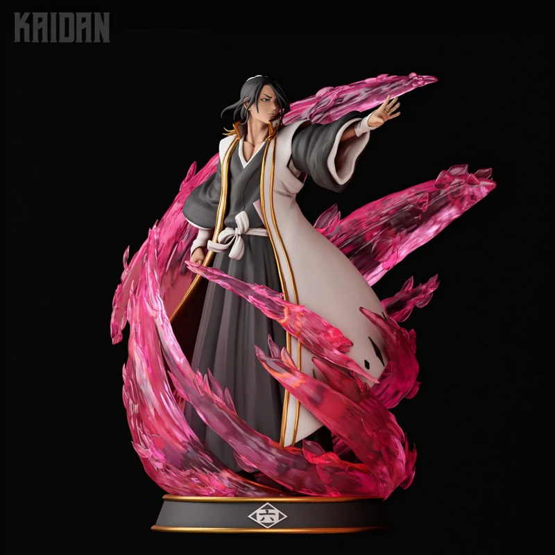Byakuya Kuchiki Bleach statue with pink energy effects