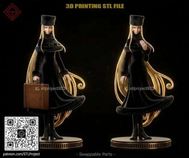 Maetel Galaxy Express 999 Character STL Figure