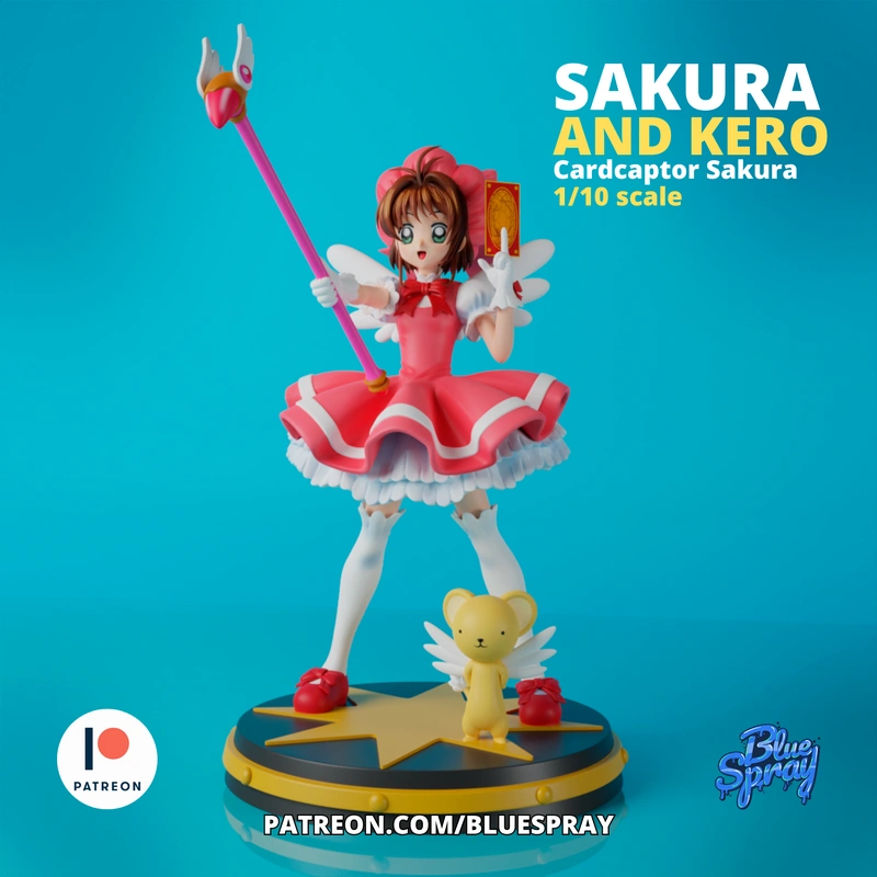 Sakura and Kero Cardcaptor Sakura 3D Model