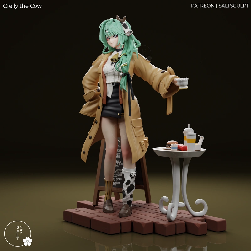Crelly the Cow Free 3D Printable Character Model
