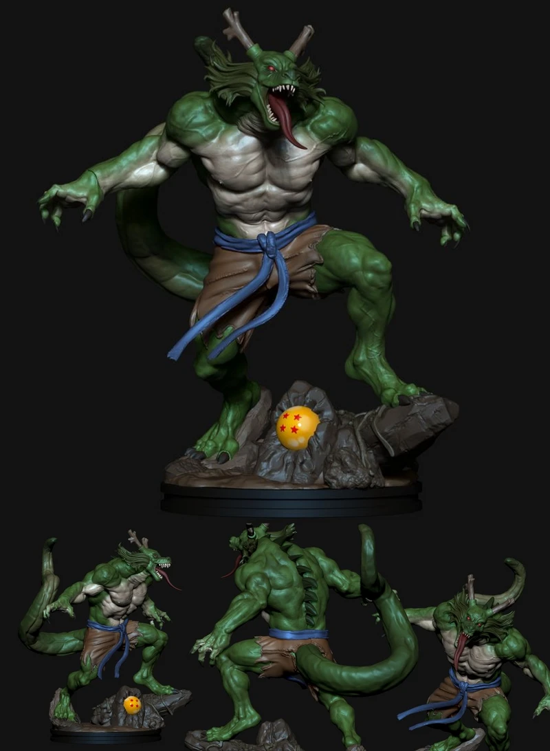 Shenlong Warrior Dragon Ball STL Figure Model