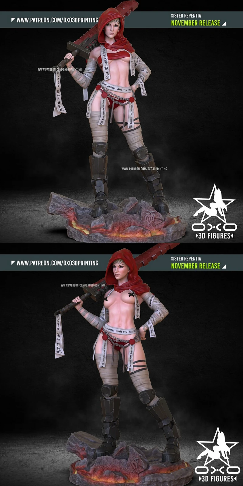 Sister Repentia Warhammer 40,000 3D Print Model
