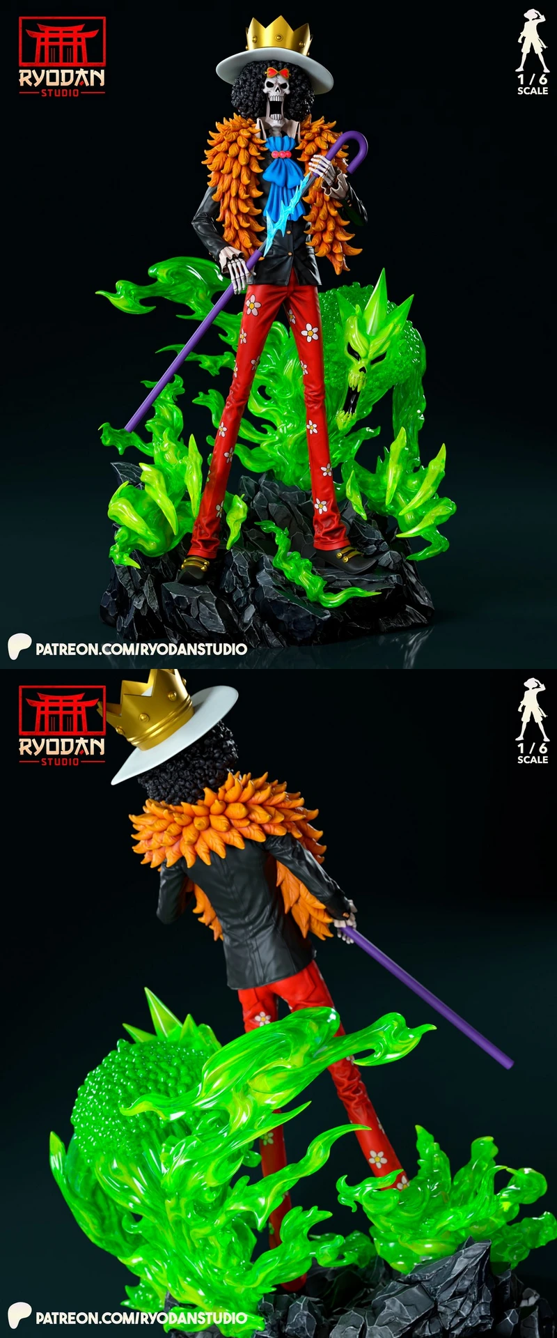 Brook One Piece 3D Printable Character Statue