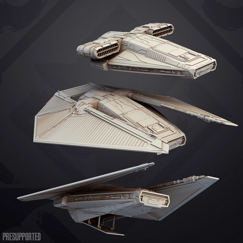 Star Wars TIE/rp Reaper Attack Lander 3D model with angular wings