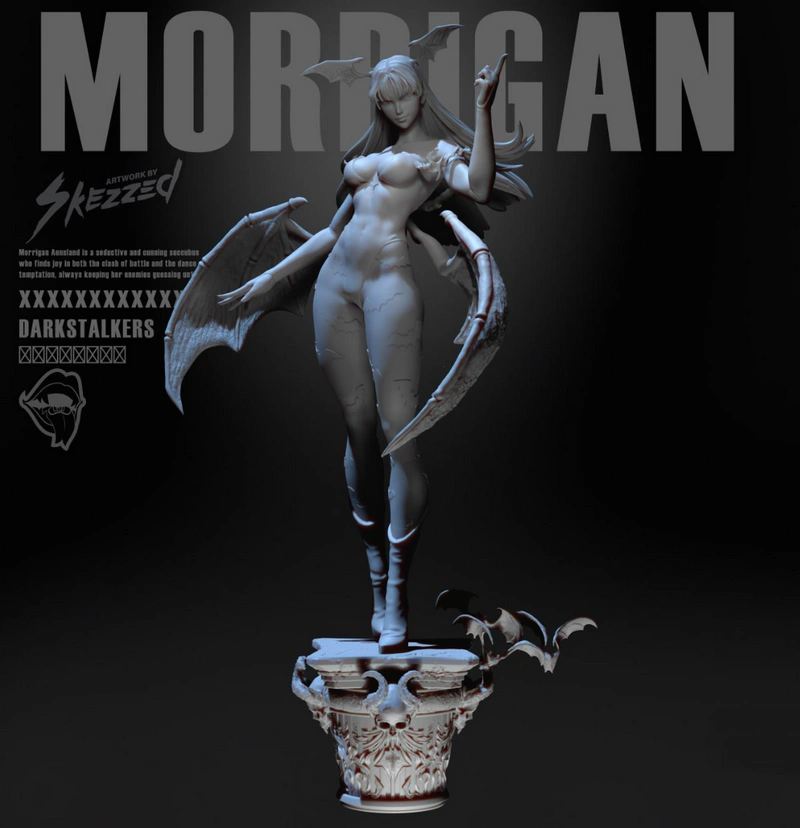 Morrigan Darkstalkers 3D Printable Character Statue