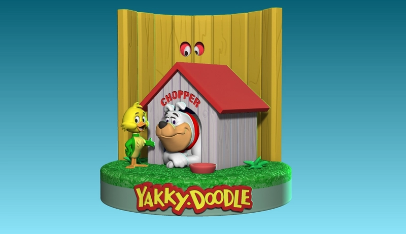 Yakky Doodle and Chopper 3D Doghouse Diorama STL