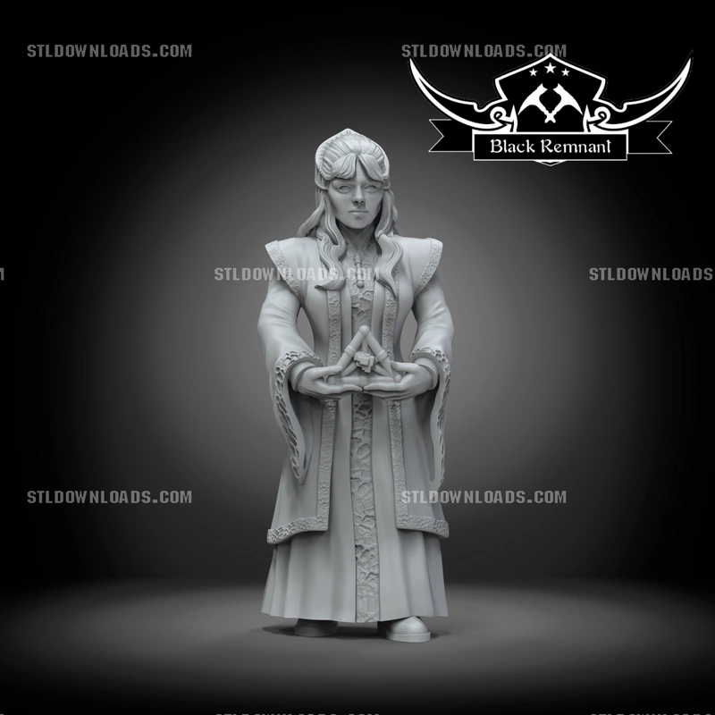 Ambassador Delenn from Babylon 5 in a detailed ceremonial robe