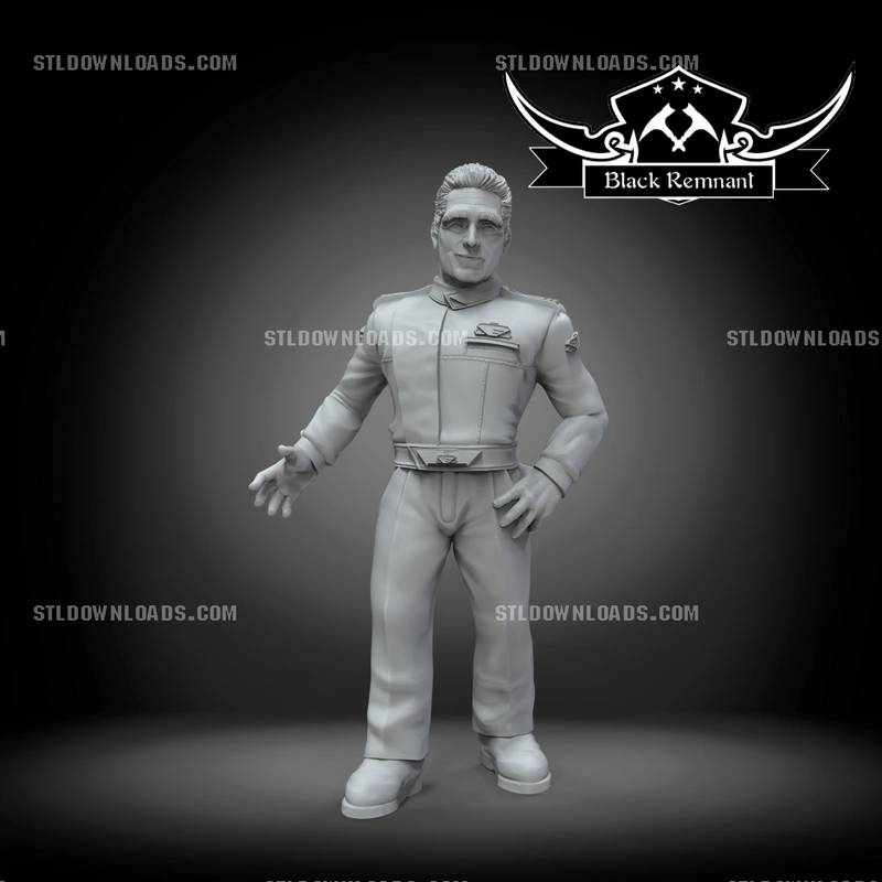 Jeffrey Sinclair Babylon 5 full-body character statue in uniform
