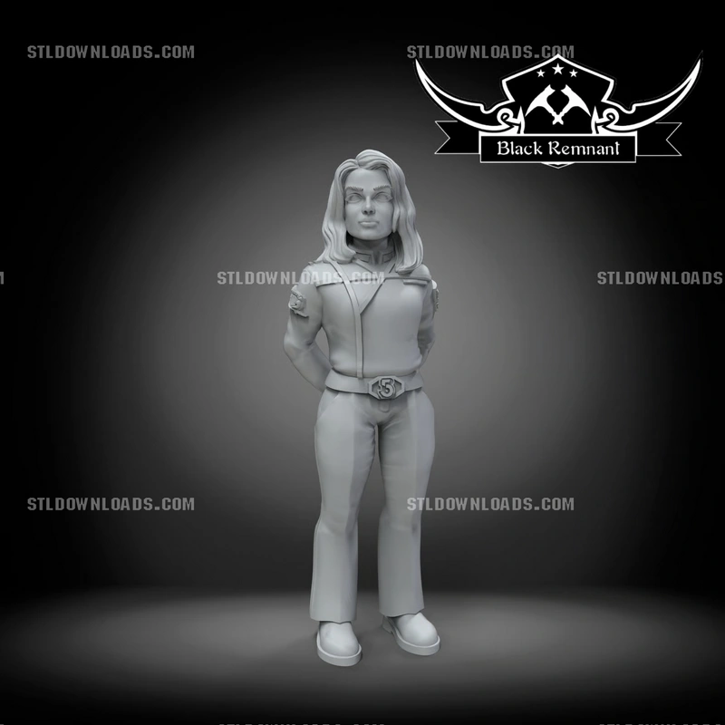 Susan Ivanova Babylon 5 full-body uniformed character 3D model