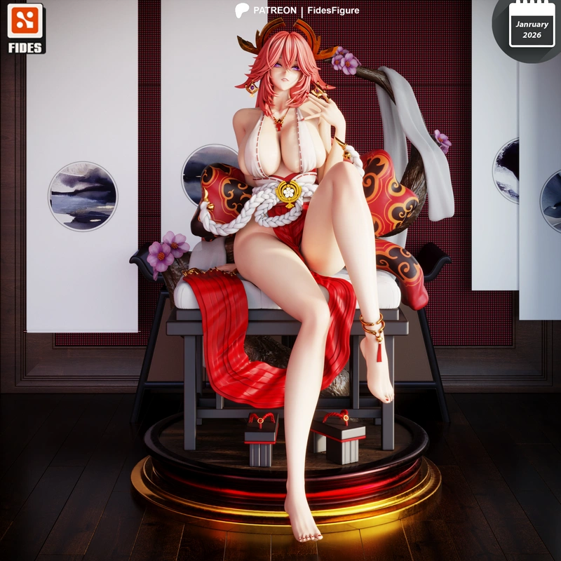Yae Miko Genshin Impact 3D Model Download
