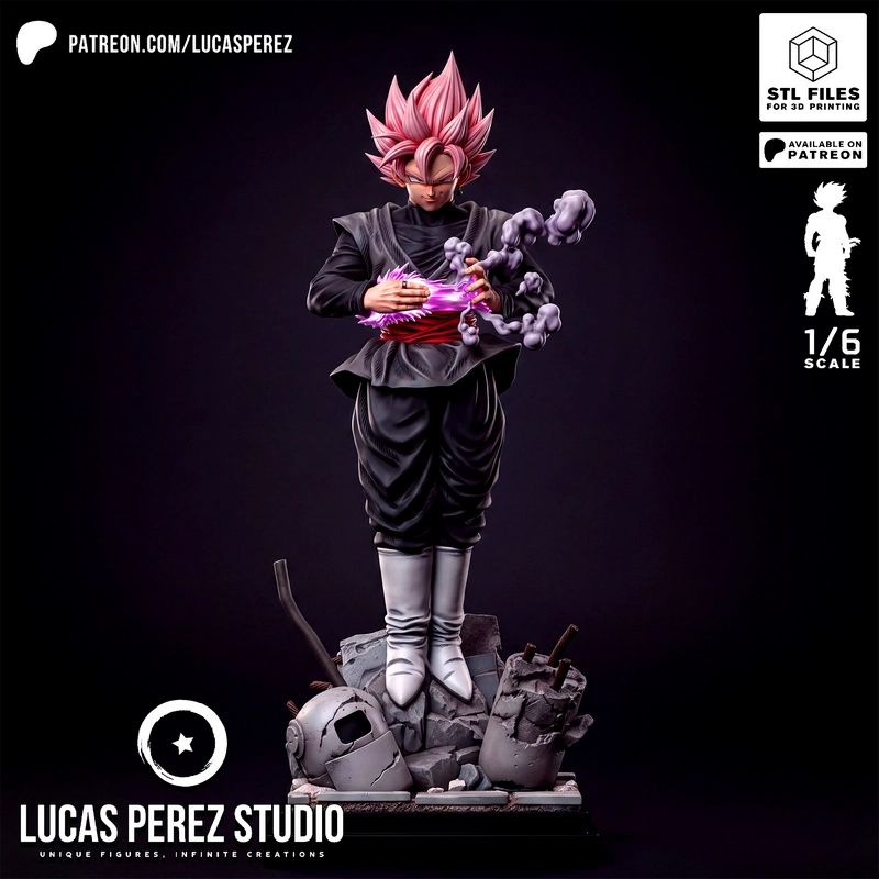 Goku Black Rosé Dragon Ball Super 3D Model