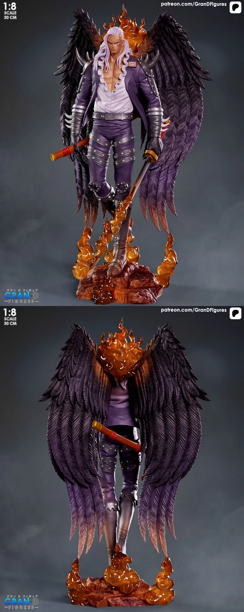 King Winged Fantasy Warrior 3D Printable Model
