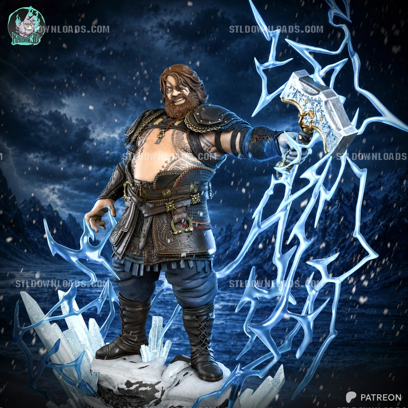 Thor from God of War Ragnarök 3D Model Download