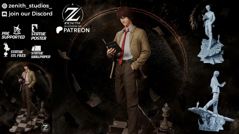 Light Yagami Death Note 3D Model