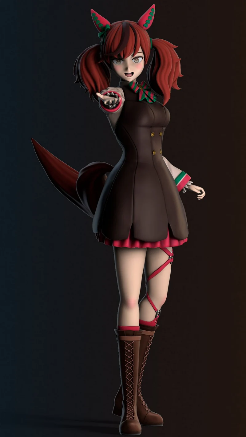 Nice Nature from Uma Musume: Pretty Derby as a full-body horse-girl figurine