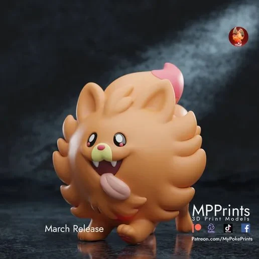 Pombon Original Character Figurine 3D Print Model