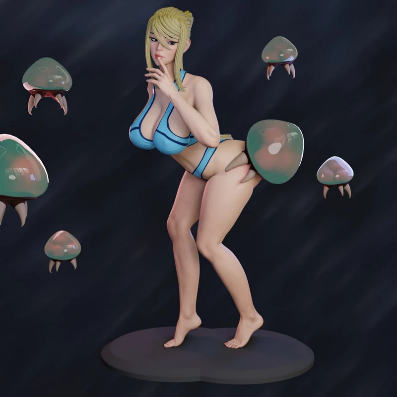 Blood Enchantress fantasy figure with mushroom-like creatures on a round base