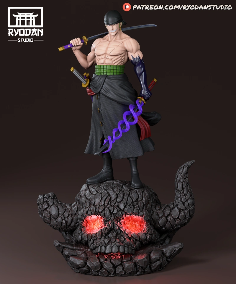 Roronoa Zoro One Piece 3D Printable Statue Model