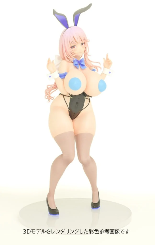Kanae Bunny original character figurine with pink hair and bunny ears