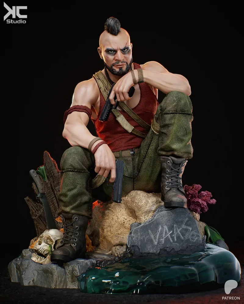 Vaas Montenegro Far Cry 3D Printable Statue Model